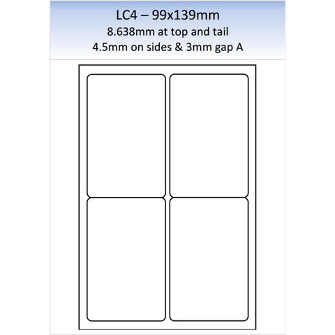 LC4 SYNTHETIC LASER SHEET 250 PER PACK