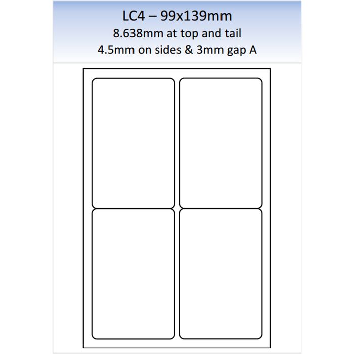 LC4 SYNTHETIC LASER SHEET 250 PER PACK