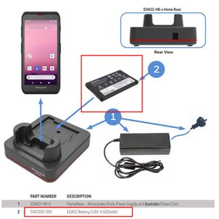 HONEYWELL EDA52 BATTERY, 4500MAH
