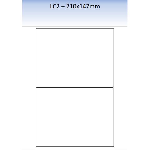 LC2 MATT REMOVABLE LASER SHEET 250 PER PACK