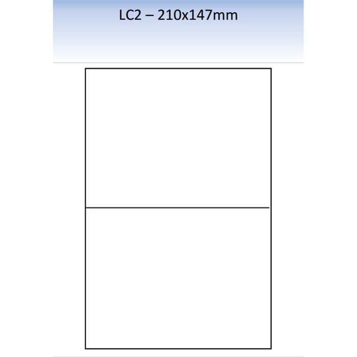 LC2 MATT REMOVABLE LASER SHEET 250 PER PACK