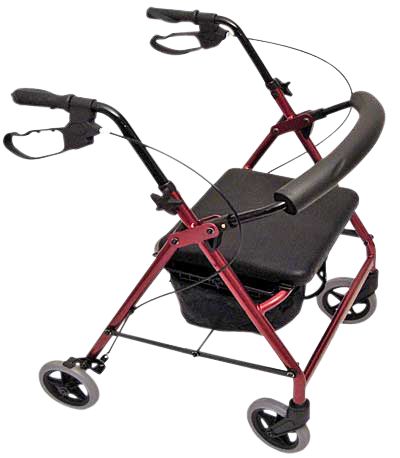 Ellipse 8in Rollator Red 9346376000031