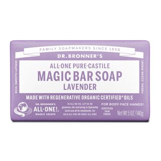 Dr Bronners Lavender ALL-ONE Pure-Castile Magic Bar Soap 140g