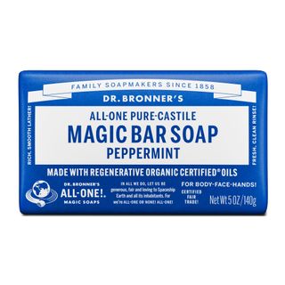 Dr Bronners Peppermint ALL-ONE Pure-Castile Magic Bar Soap 140g