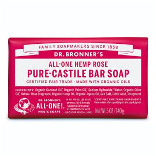 Dr Bronners Rose Pure Castile Bar Soap 140g