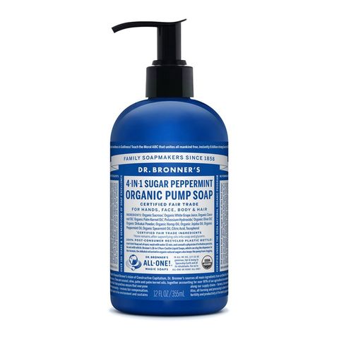 Dr Bronners 4 In 1 Sugar Sugar Peppermint Pump Soap - 355ml