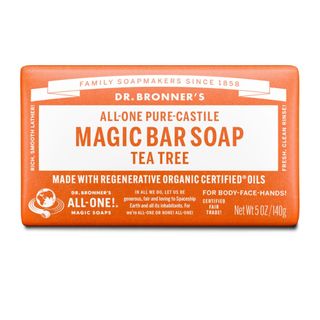 Dr Bronners Tea Tree ALL-ONE Pure-Castile Magic Bar Soap 140g