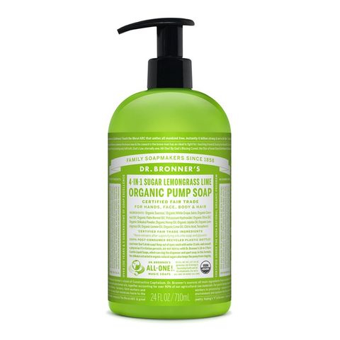 Dr Bronners 4 In 1 Sugar Lemongrass Lime Pump Soap - 710ml