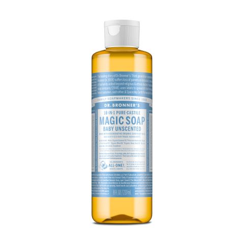 Dr Bronners Baby Unscented 18-in-1 Pure-Castile Magic Soap 237ml