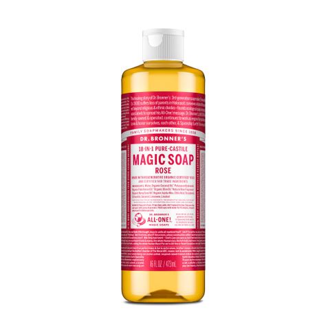 Dr Bronners Rose 18-in-1 Pure-Castile Magic Soap 473ml