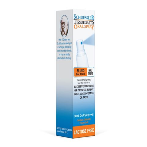 Schuessler Tissue Salts Nat Mur Fluid Balance Oral Spray - 30ml