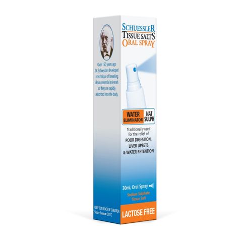 Schuessler Tissue Salts Nat Sulph Water Eliminator Oral Spray - 30ml