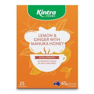 Kintra Lemon, Ginger with Manuka Honey Tea - 25 Tea Bags 65g