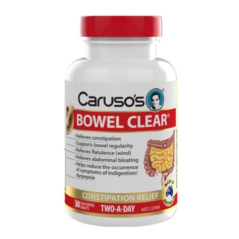 Carusos Natural Health Bowel Clear 30 Tablets