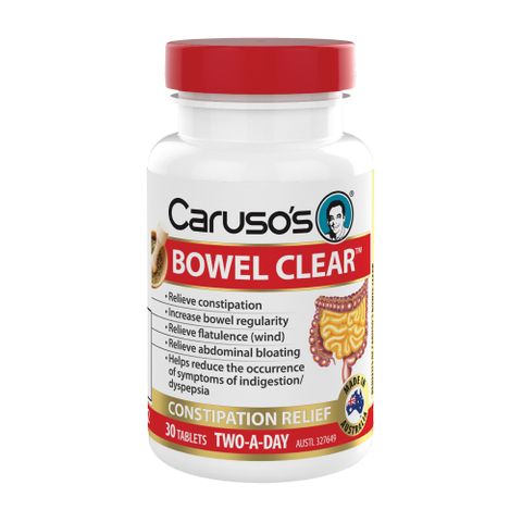 Carusos Natural Health Bowel Clear 30 Tablets