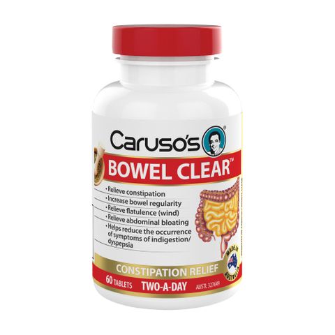 Carusos Natural Health Bowel Clear 60 Tablets