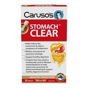 Carusos Natural Health Stomach Clear 30 Tablets