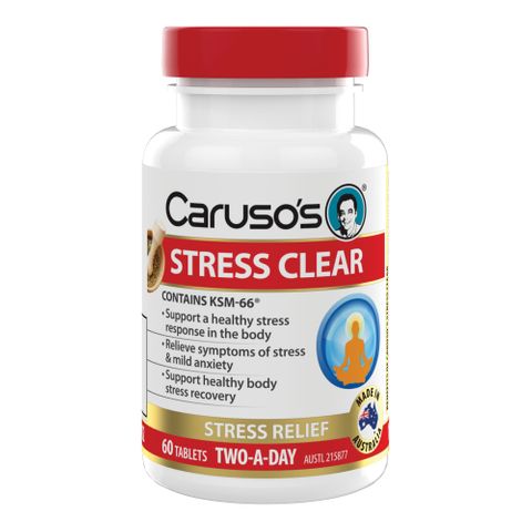 Carusos Natural Health Stress Clear 60 Tablets