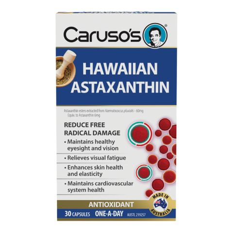 Carusos Natural Health Haiwaiian Astaxanthin 30 Capsules