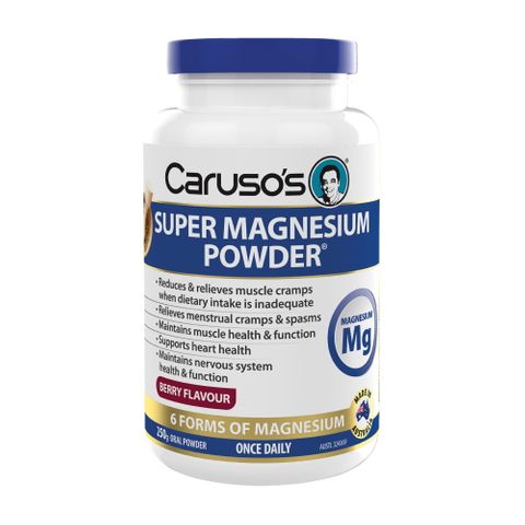 Carusos Natural Health Super Magnesium Powder Berry 250g