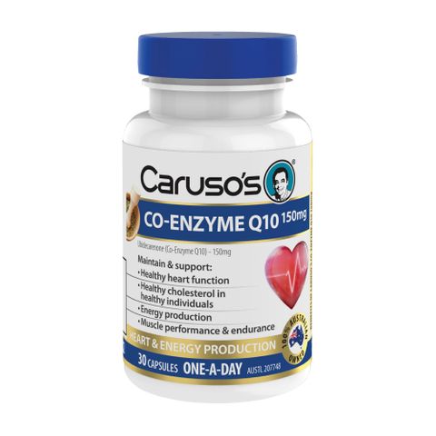 Carusos Natural Health Co-Enzyme Q10 150mg 30 Capsules