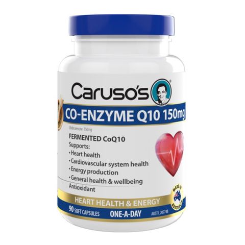 Carusos Natural Health Co-Enzyme Q10 150mg 90 Tablets