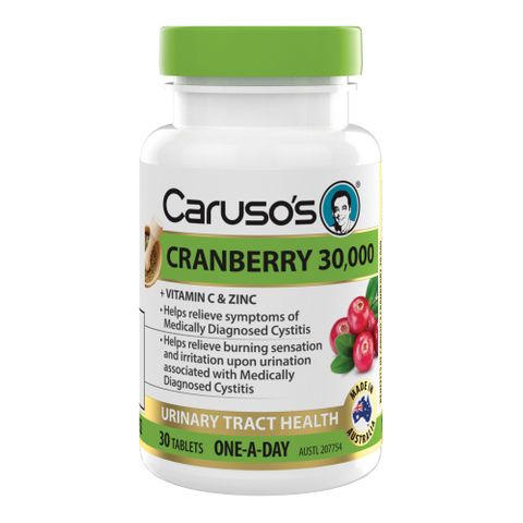 Carusos Natural Health Cranberry 30,000 30 Tablets