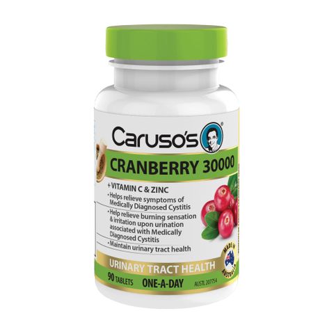 Carusos Natural Health Cranberry 30,000 90 Tablets