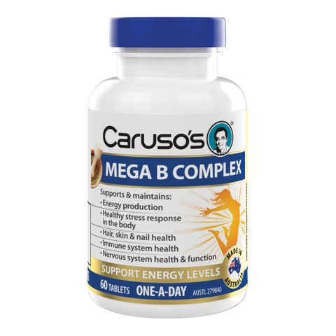 Carusos Natural Health Mega B Complex 60 Tablets