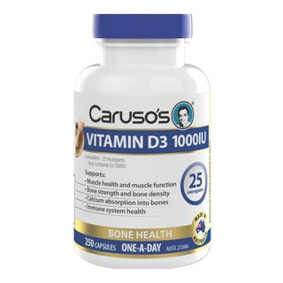Carusos Natural Health Vitamin D3 1000IU 250 Capsules