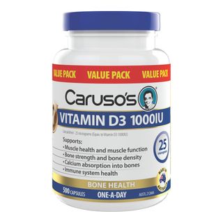 Carusos Natural Health Vitamin D3 1000IU 500 Capsules