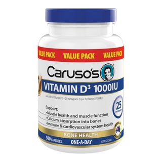 Carusos Natural Health Vitamin D3 1000IU 500 Capsules