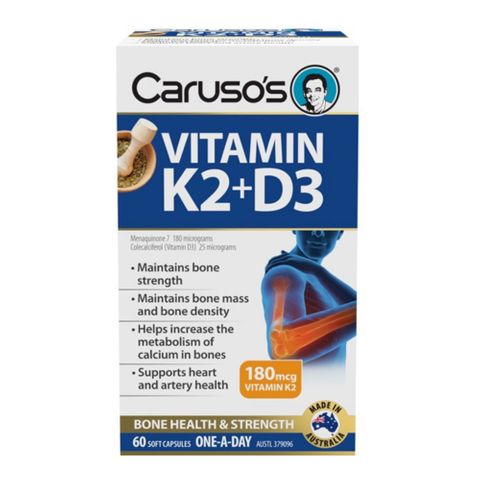 Carusos Natural Health Vitamin K2 & D3 60 Tablets