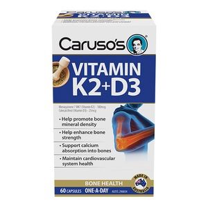 Carusos Natural Health Vitamin K2 & D3 60 Tablets