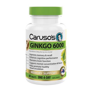 Carusos Natural Health Ginkgo 6000 60 Capsules