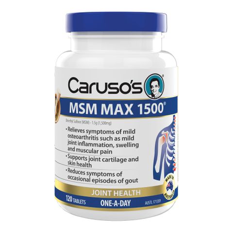 Carusos Natural Health MSM Max 1500 120 Tablets