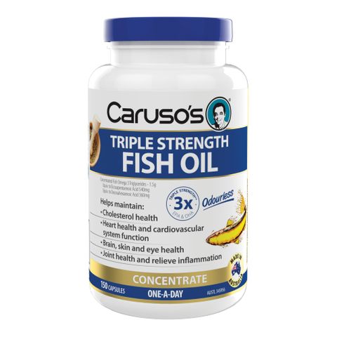 Carusos Natural Health Triple Strength Fish Oil 150 Capsules