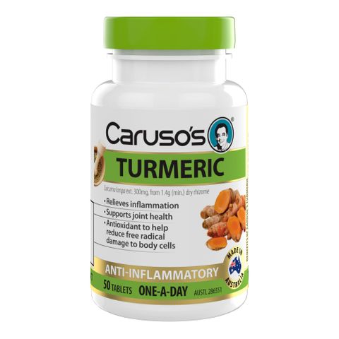 Carusos Natural Health Turmeric 50 Tablets