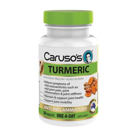 Carusos Natural Health Turmeric 50 Tablets