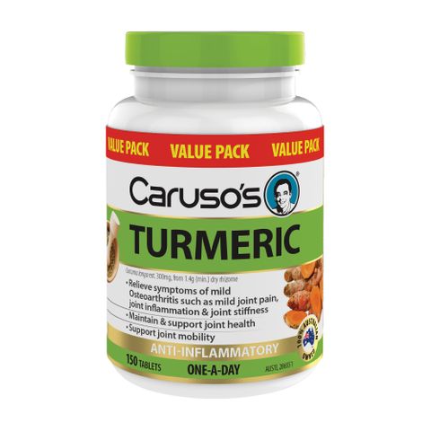 Carusos Natural Health Turmeric 150 Tablets