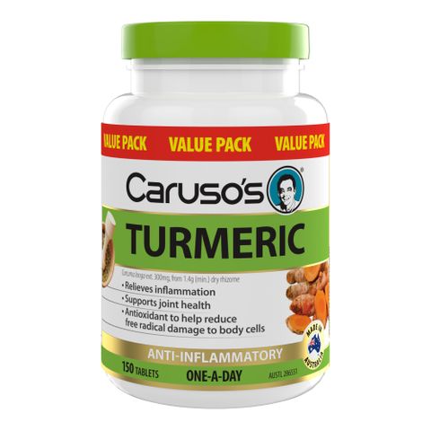 Carusos Natural Health Turmeric 150 Tablets