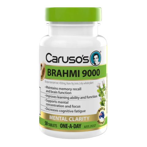 Carusos Natural Health Brahmi 9000 50 Tablets