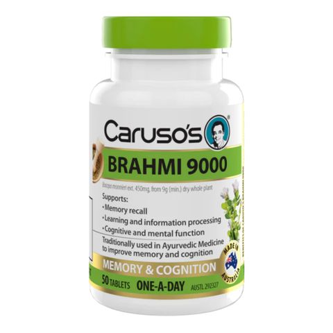 Carusos Natural Health Brahmi 9000 50 Tablets