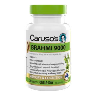 Carusos Natural Health Brahmi 9000 50 Tablets