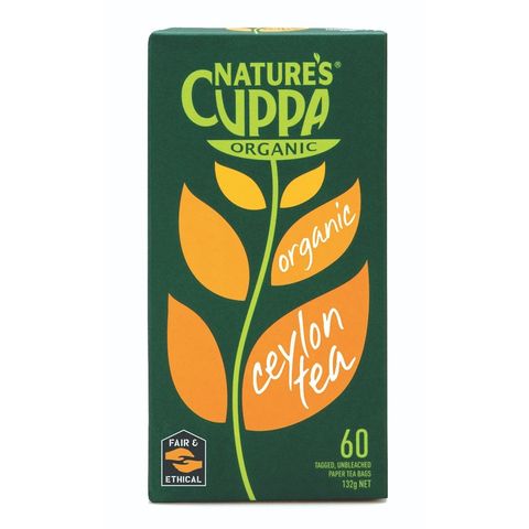 Natures Cuppa Organic Ceylon Tea - 60 Teabags