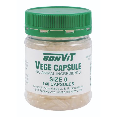 Bonvit Empty Vege Caps O Size - 140 Caps