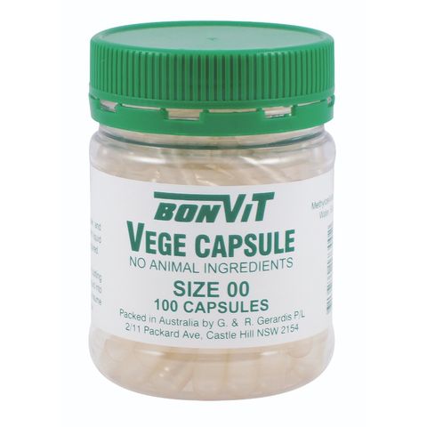 Bonvit Empty Vege Caps OO Size - 100 Caps