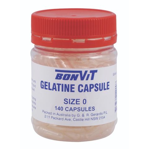 Bonvit Gelatine Capsules O Size - 140 Caps