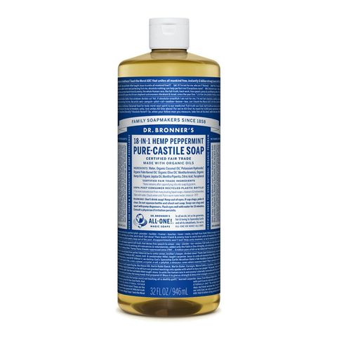 Dr Bronners Peppermint Castile Liquid Soap 946ml