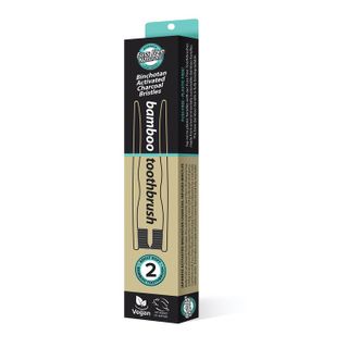 Fuss Free Activated Charcoal Toothbrush - 2 Pack Soft